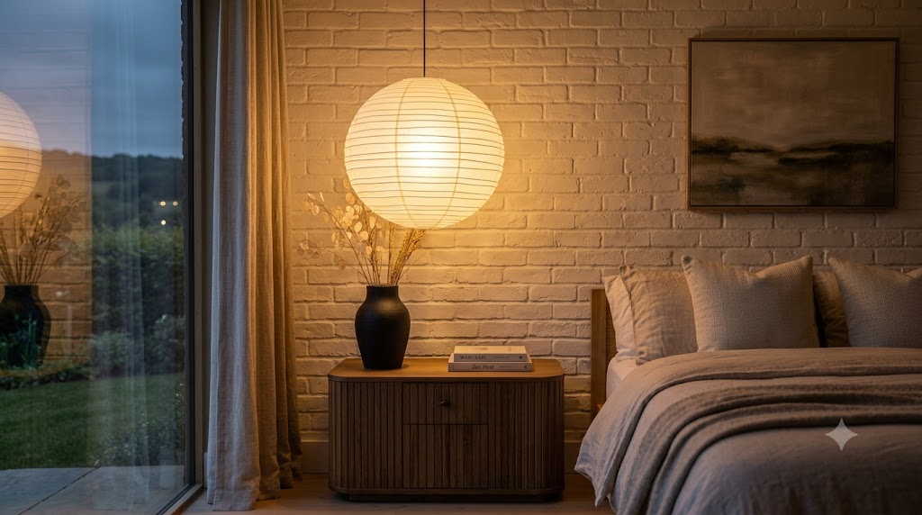 Paper Lantern bedside pendant